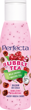 PERFECTA Bubble Tea ,balsam do ciała, Wild Cherry,przód