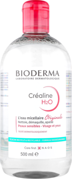 BIODERMA Créaline H2O,płyn micelarny do skóry wrażliwej,przód