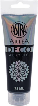 ASTRA Artea Deco,farba akrylowa, tuba, Czarny,przód