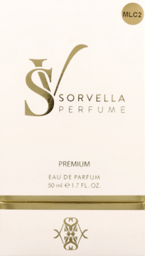 Przednie beżowe pudełko Sorvella Perfume Premium 50ml Eau de Parfum, ze złotym logo i tekstem.