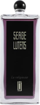 Serge Lutens La Religieuse unisex EDP w szklanej butelce, czarna etykieta z jasnym tekstem, widok z przodu.