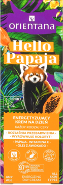 ORIENTANA Hello Papaja ,krem do twarzy, energetyzujący, na dzień,przód
