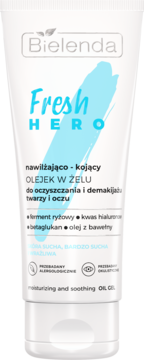 BIELENDA Fresh Hero ,olejek w żelu do mycia twarzy i oczu, nawilżająco-kojący,przód