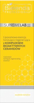 BIELENDA PROFESSIONAL SupremeLab Barrier Renew,esencja do twarzy, tonizująco-regenerująca, liposomowa, z kompleksem z bioaktywnych ceramidów,przód