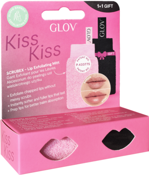 GLOV Kiss Kiss ,zestaw do peelingu ust,przód