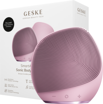 GESKE ,Soniczna szczoteczka do ciała brush&intensive 7w1, Różowa,przód