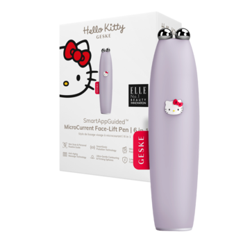 GESKE ,Urządzenie do mikroprądowego liftingu twarzy 6w1 geske z aplikacją, Hello Kitty Fioletowy,przód
