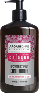 ARGANICARE Collagen ,odżywka do włosów cienkich i łamliwych, z Kolagenem,przód