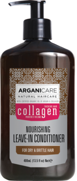 ARGANICARE Collagen ,odżywka do włosów suchych i łamliwych, regenerująca, bez spłukiwania, z Kolagenem,przód
