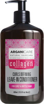 ARGANICARE Collagen ,odżywka do włosów kręconych, bez spłukiwania, z Kolagenem,przód