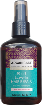 ARGANICARE ,odżywka do włosów, naprawcza, 10w1, bez spłukiwania, z Masłem Shea,przód