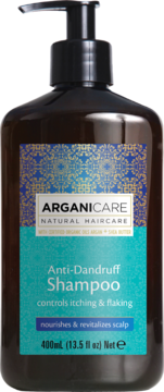 ARGANICARE Anti-Dandruff ,szampon do włosów, przeciwłupieżowy,przód