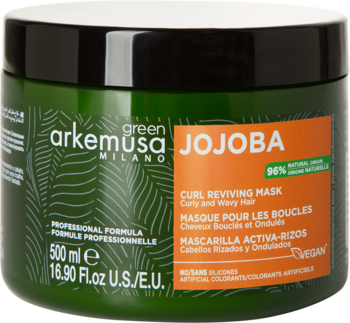 GREEN ARKEMUSA MILANO Jojoba ,maska do włosów kręconych i falowanych,przód