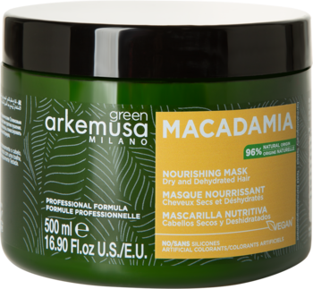 GREEN ARKEMUSA MILANO Macadamia ,maska do włosów suchych i odwodnionych, odżywcza,przód