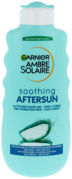 GARNIER AMBRE SOLAIRE Soothing ,mleczko do ciała po opalaniu, nawilżające, z aloesem,przód