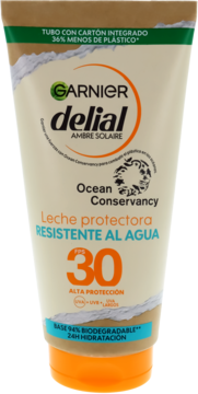 GARNIER DELIAL AMBRE SOLAIRE ,mleczko do ciała przeciwsłoneczne SPF30, wodoodporne,przód