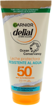 GARNIER DELIAL AMBRE SOLAIRE ,mleczko do ciała przeciwsłoneczne SPF50+,przód