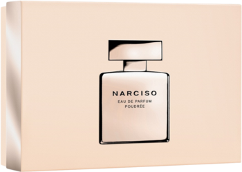 NARCISO RODRIGUEZ Narciso Poudrée,zestaw dla kobiet, woda perfumowana 50ml + balsam do ciała 50ml + żel pod prysznic 50ml,przód