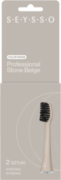 SEYSSO Color ,końcówki wymienne do szczoteczki sonicznej, Stone Beige,przód