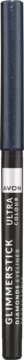 Avon Glimmerstick Diamond, ciemna diamentowa kredka do oczu, pionowy widok z przodu, błyszczące wykończenie.