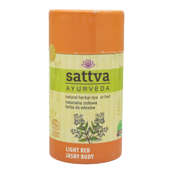 SATTVA Ayurveda ,farba do włosów, naturalna, ziołowa, Jasny Rudy,przód