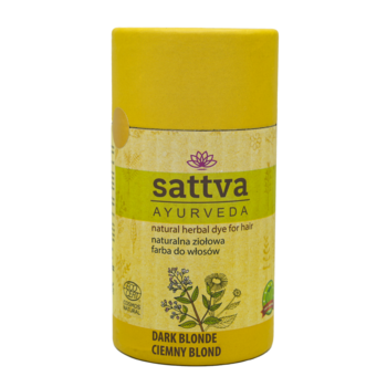 SATTVA Ayurveda ,farba do włosów, naturalna, ziołowa, Ciemny Blond,przód