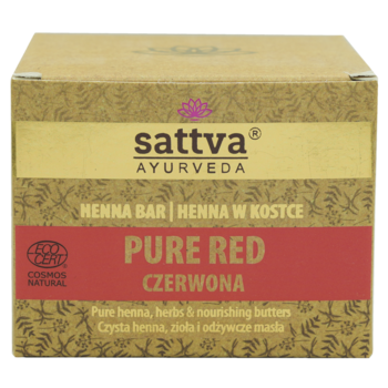 SATTVA Ayurveda ,henna w kostce Czerwona,przód
