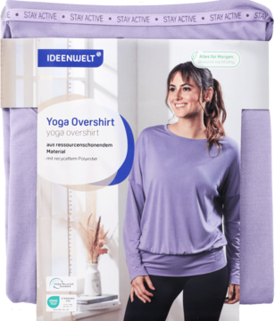 IDEENWELT ,bluza do jogi, Lawendowa, rozm. M,przód
