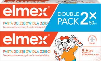 ELMEX Kids ,pasta do zębów dla dzieci 1-6 lat, dwupak,przód
