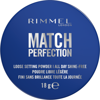 RIMMEL Match Perfection ,puder do twarzy, sypki, transparentny,przód