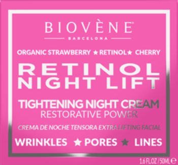 BIOVENE BARCELONA Retinol ,krem do twarzy, napinająco-nawilżający, na noc,przód