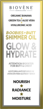 BIOVENE BARCELONA Glow & Hydrate ,olejek do biustu i na pośladki, rozświetlająco-nawilżający,przód