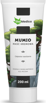 EKA MEDICA ,maść do ciała kremowa, silnie nawilżająca i odżywiająca, Mumio,przód