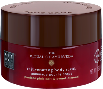 RITUALS... The Ritual Of Ayurveda ,peeling solny do ciała, wygładzający, Różowa Sól Punjabi i Słodkie migdały,przód