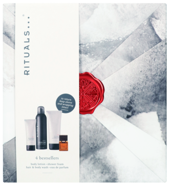 RITUALS... Homme ,zestaw kosmetyków dla mężczyzn M, balsam do ciała, pianka pod prysznic, szampon i żel do mycia ciała 2w1, woda perfumowana,przód