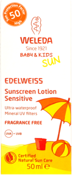 WELEDA Baby & Kids Sun,krem przeciwsłoneczny, SPF 50,przód