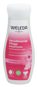 WELEDA ,balsam do ciała, z dzika różą, pielęgnacyjny,,przód
