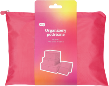 ELOY ,organizery podróżne do walizki, Różowe,przód