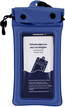ELOY ,etui na telefon, wodoodporne, Granatowe,przód