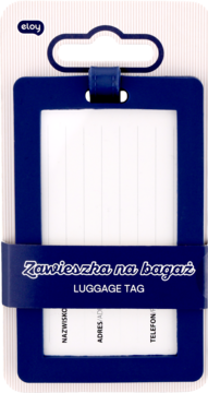ELOY ,zawieszka do bagażu, Granatowa,przód