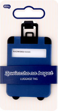 ELOY ,zawieszka do bagażu,  granatowa, Walizka,przód