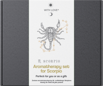 WITH LOVE ,zestaw aromaterapeutyczny dla zodiakalnego Skorpiona,przód