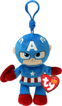 TY BEANIE BABIES ,brelok, Kapitan America 8,5 cm,przód