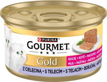 PURINA GOURMET Gold ,karma pełnoporcjowa dla kociąt, z cielęciną,przód