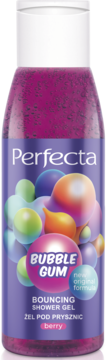 PERFECTA Bubble Gum ,żel pod prysznic o zapachu owoców leśnych, Berry,przód
