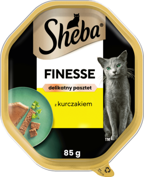 SHEBA Finesse ,mokra karma pełnoporcjowa dla dorosłych kotów, delikatny pasztet z Kurczakiem,przód