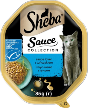SHEBA Sauce Collection ,mokra karma pełnoporcjowa dla dorosłych kotów, z Tuńczykiem,przód