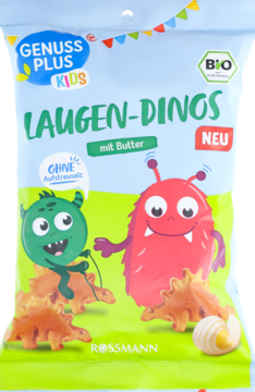 GENUSS PLUS Kids ,ciasteczka z masłem, dinozaury,przód