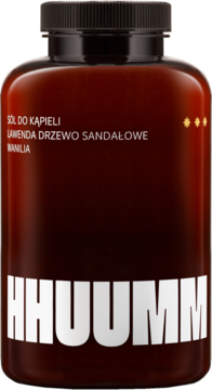 HHUUMM ,sól do kąpieli, Lawenda, Drzewo Sandałowe, Wanilia,przód