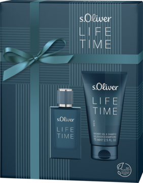 S.OLIVER Life Time ,zestaw dla mężczyzn, woda toaletowa 30 ml + żel pod prysznic 75 ml,przód